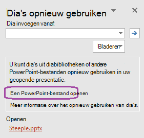 Bladeren om een presentatie te zoeken