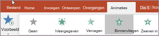 Een animatie kiezen