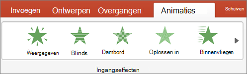 Een animatie kiezen