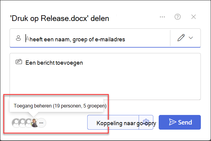schermopname van gedeeld met lijst