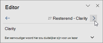 U kunt bovenaan het deelvenster Editor direct van het ene probleem naar het volgende gaan.