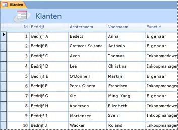 Een formulier met meerdere items