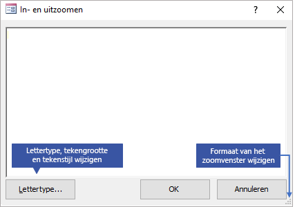 Het vak In- en uitzoomen gebruiken