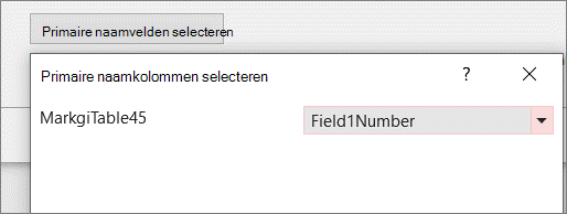 Een specifiek veld met een primaire naam selecteren
