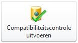De knop Compatibiliteitscontrole uitvoeren in de Backstage-weergave van Access