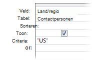 Querycriteria die specifieke woordresultaten weergeven