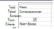 Als u een woord of woordgroep wilt uitsluiten, gebruikt u de not-criteria gevolgd door het woord of de woordgroep die u wilt uitsluiten.
