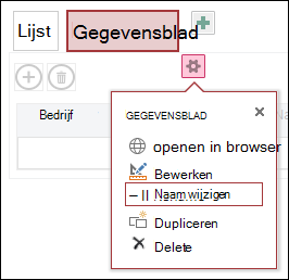 Settings menu with Open in browser, Edit, Rename, Duplicate, and Delete