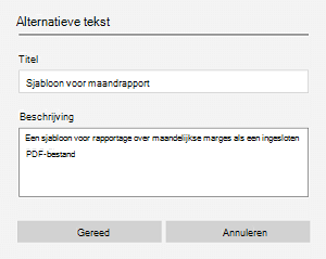 Een voorbeeld van een alternatieve tekst voor een ingesloten bestand in OneNote voor Windows 10.