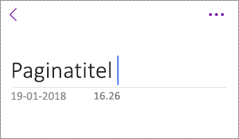 Paginanaam wijzigen in OneNote voor iOS