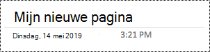 Paginanaam wijzigen in OneNote voor Mac