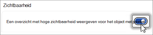 Schermopname van de knop Zichtbaarheidsoverzicht weergeven.