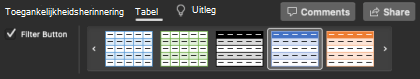 Groep Tabelstijlen in Excel voor Mac