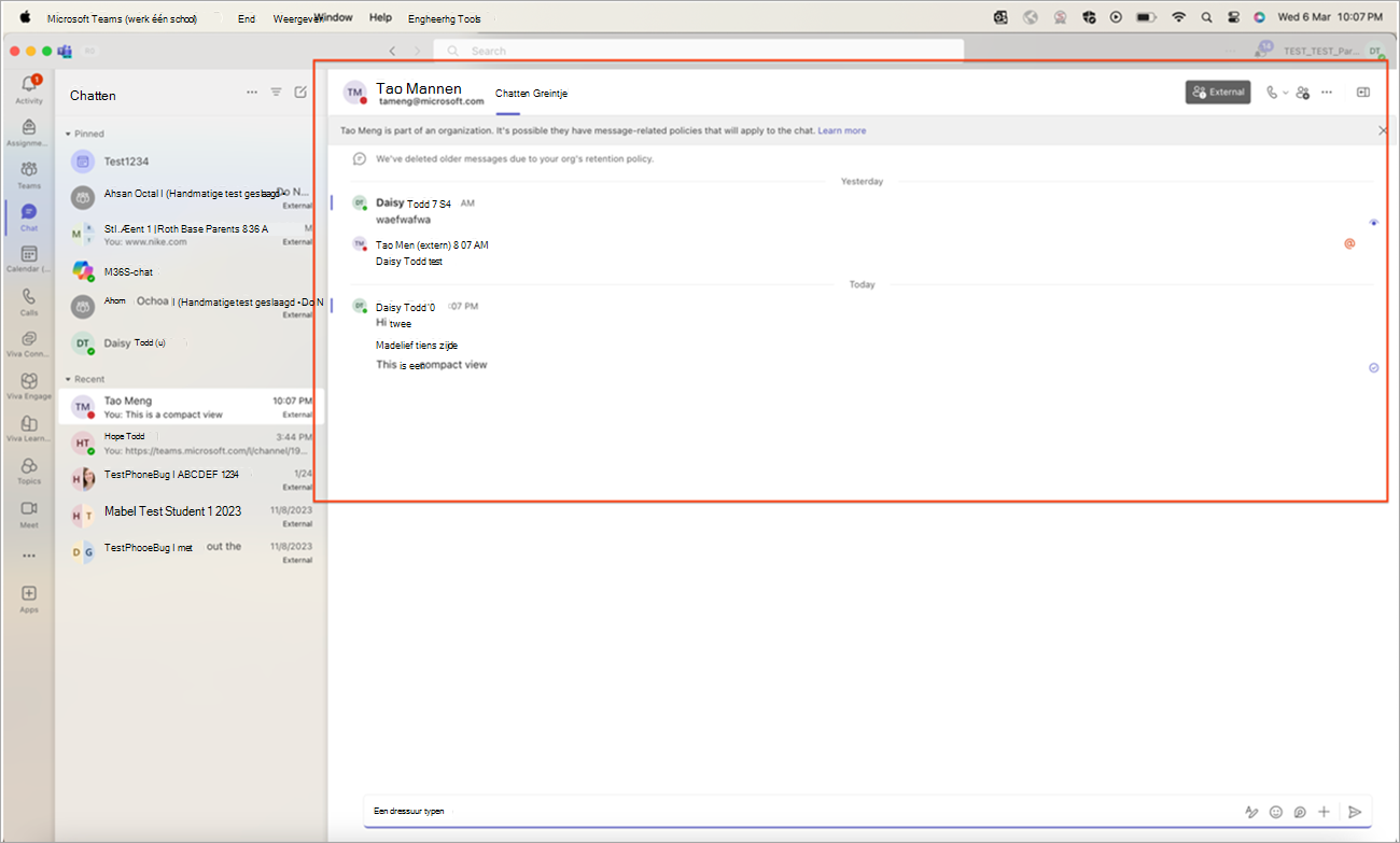 Compacted Chat Landscape Uw Teams-chatinterface aanpassen met instellingen voor chatdichtheid ...
