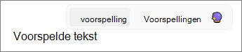 Tekstvoorspelling in Outlook geactiveerd in Windows 11.