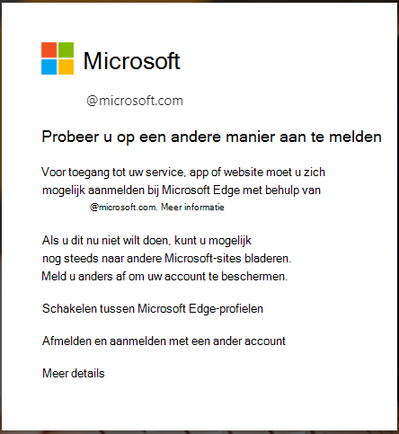 bericht weergegeven wanneer aanmelden in de Edge-browser is vereist