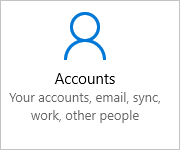 Accounts op het scherm Instellingen