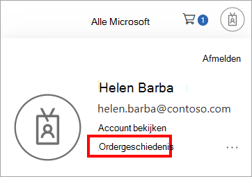 Schermopname2 die laat zien waar u zich kunt aanmelden en de bestelgeschiedenis van uw accounts kunt bekijken