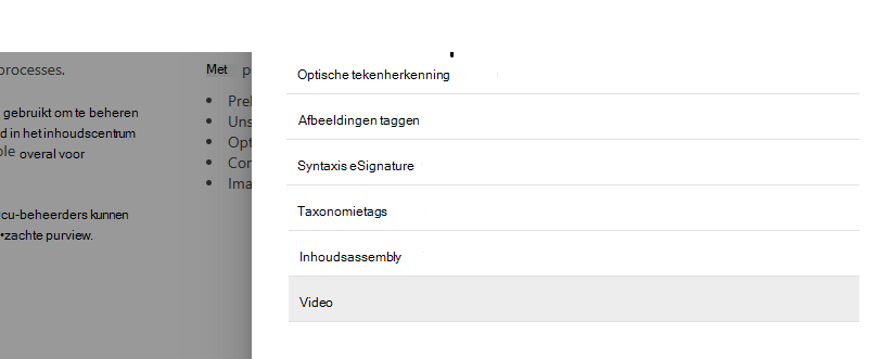 video-optie Videoselectie