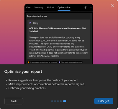 First run experience in Dragon Copilot (radiologists) | Microsoft Support