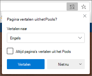 Deelvenster Vertaling bevestigen