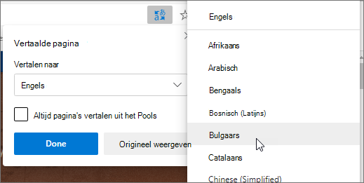 Selecteer een taal om naar te vertalen
