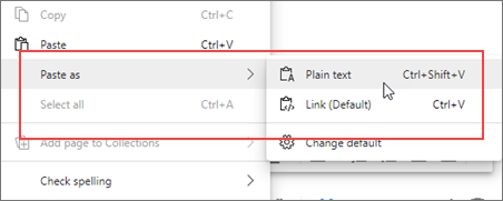 Contextmenu plakken als tekst zonder opmaak