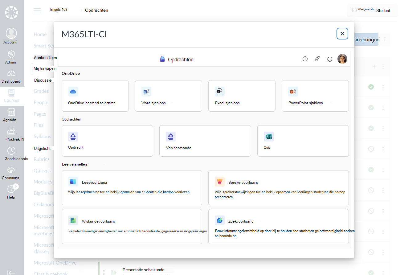 Kies een Microsoft-opleiding die u voor uw opdracht of module wilt maken