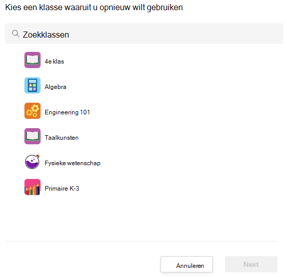 klasse kiezen