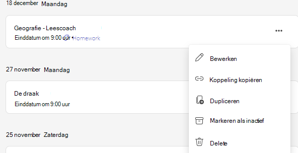 Schermopname van de locatie van de optie verwijderen.