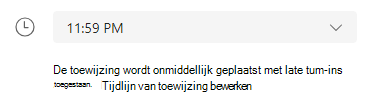 tijdlijn van toewijzing bewerken