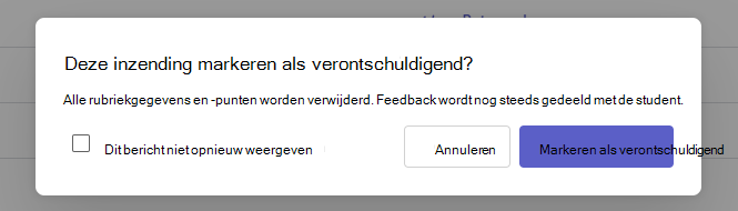 dialoogvenster met excuses