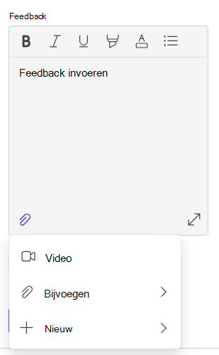 Schermafbeelding van feedback.