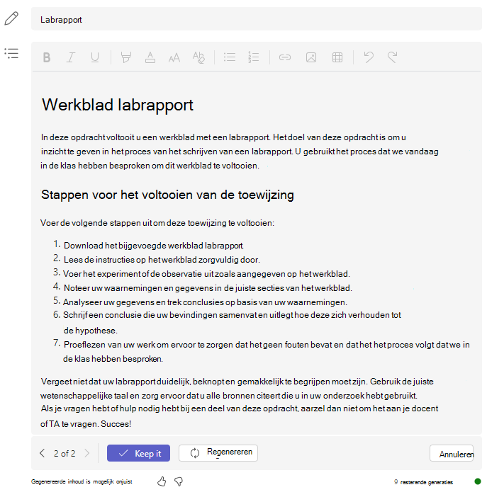 Stappen voor labrapport