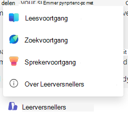 Schermopname van leerversnellers.
