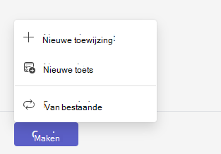 Schermopname van nieuwe toewijzing.
