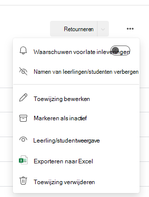 Schermopname van de meldingsoptie.