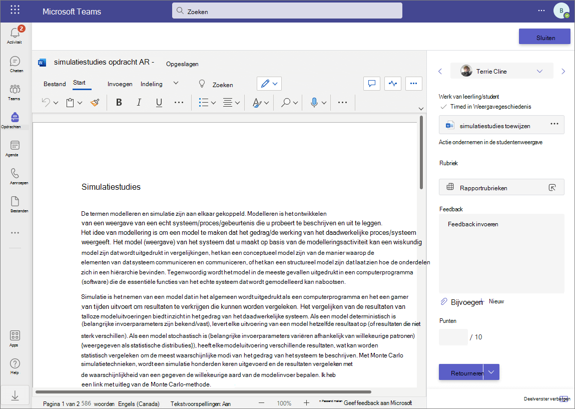 Selecteer een document dat u wilt bewerken in de modus Volledig scherm.