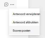 Schermopname van de optie scores posten.