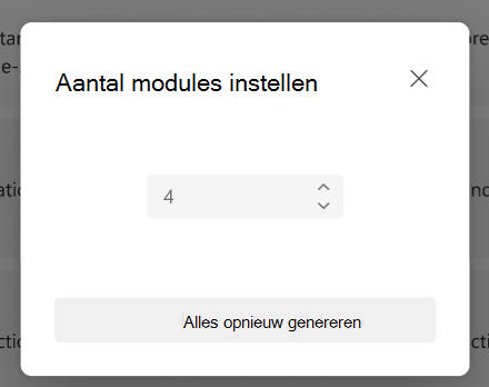 Aantal modules instellen