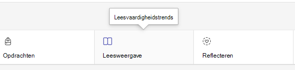 Schermopname met het tabblad Lezen.