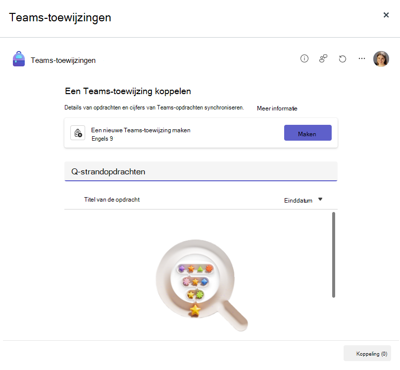 Gekoppelde opdrachten in Teams