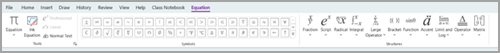 De vergelijkingsbalk in Microsoft OneNote.