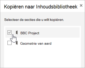 Kies secties die u wilt kopiëren.