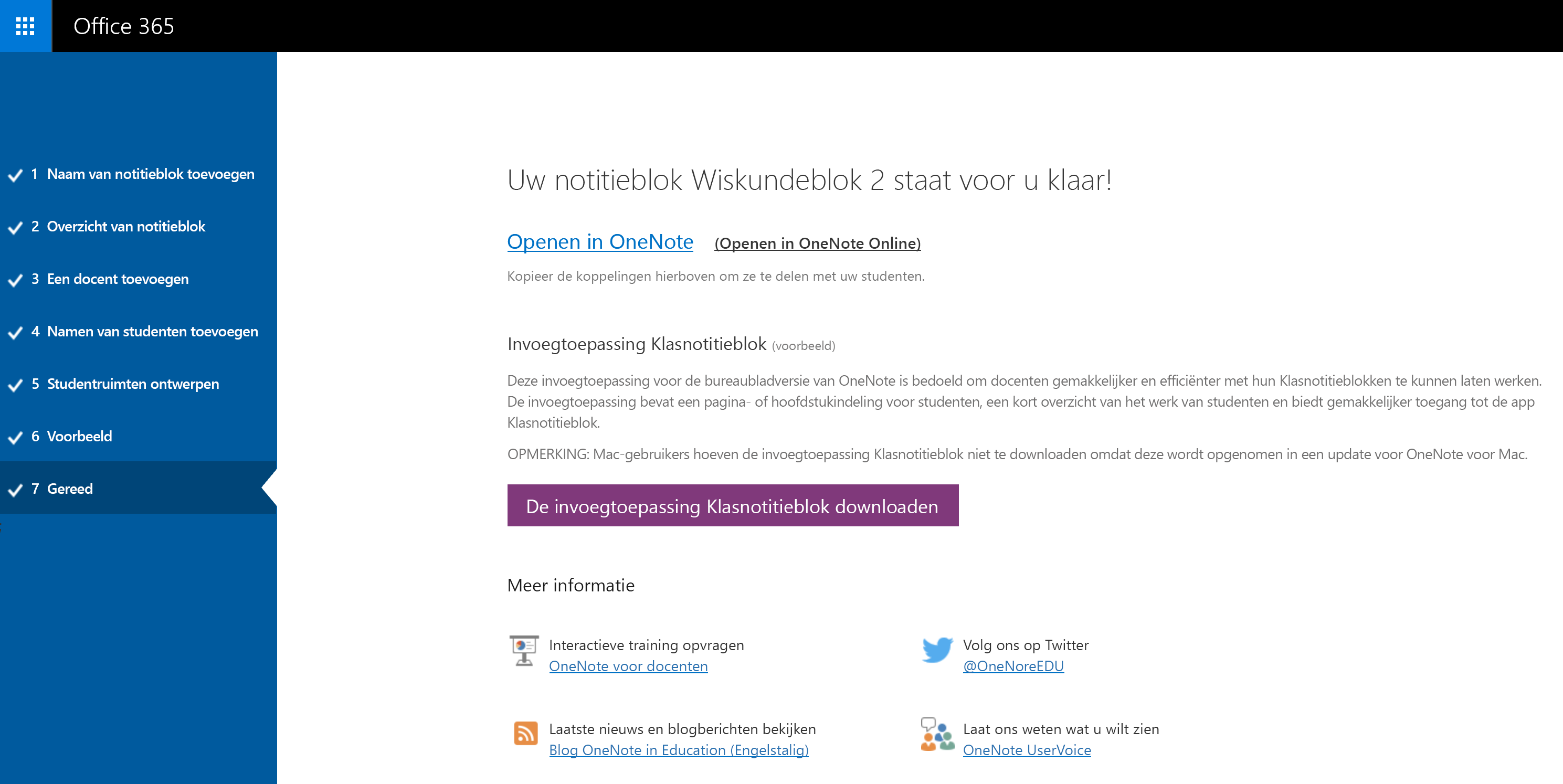 koppeling naar notitieblok