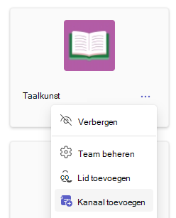 Schermopname met kanaal toevoegen.