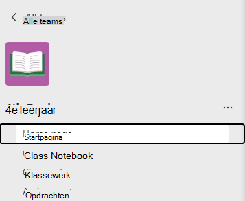 Schermafbeelding van startpagina.