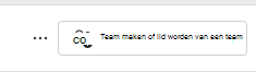 Schermafbeelding van lid worden van een team.