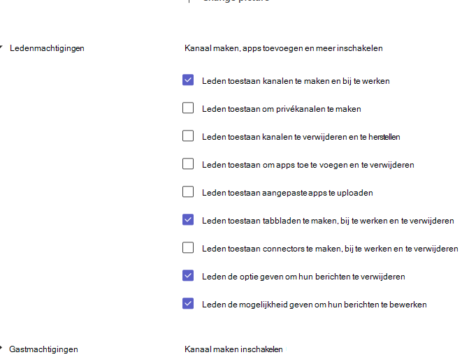 machtigingen voor leden