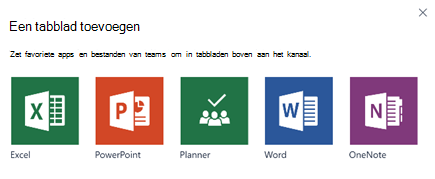 Tabblad toevoegen